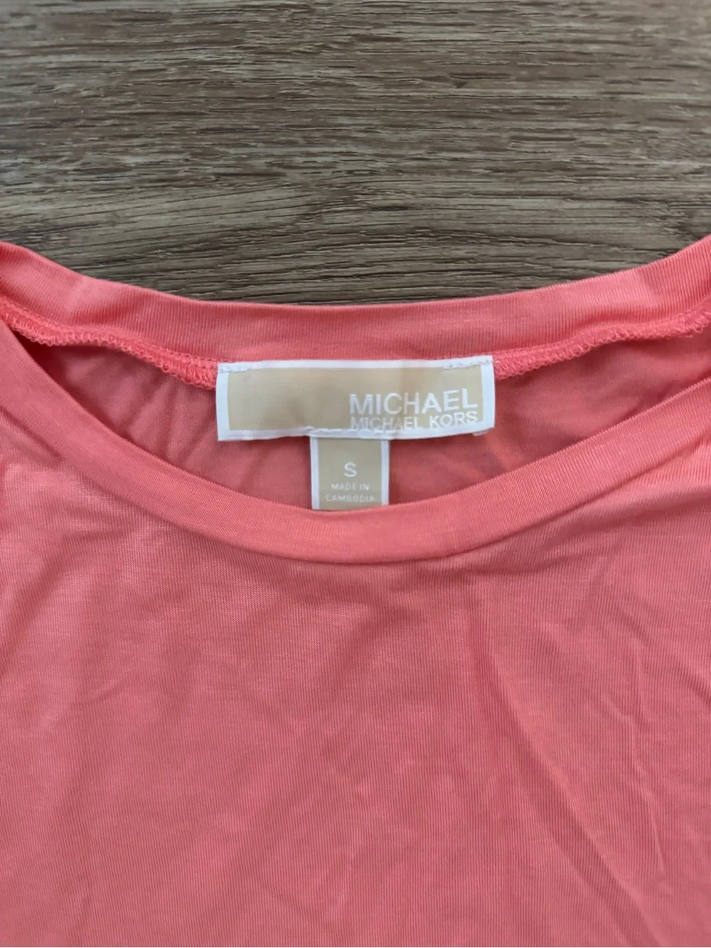 Michael Kors Coral Pink Sleeveless Layered Hem Tank